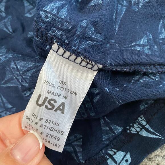 Fresh Produce Sailboat 3/4 Button Front Top Roll Tab Sleeves Women's XL - Picture 8 of 10